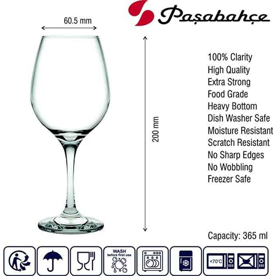 Amber Red Wine Glass | 365 ml | Pasabahce