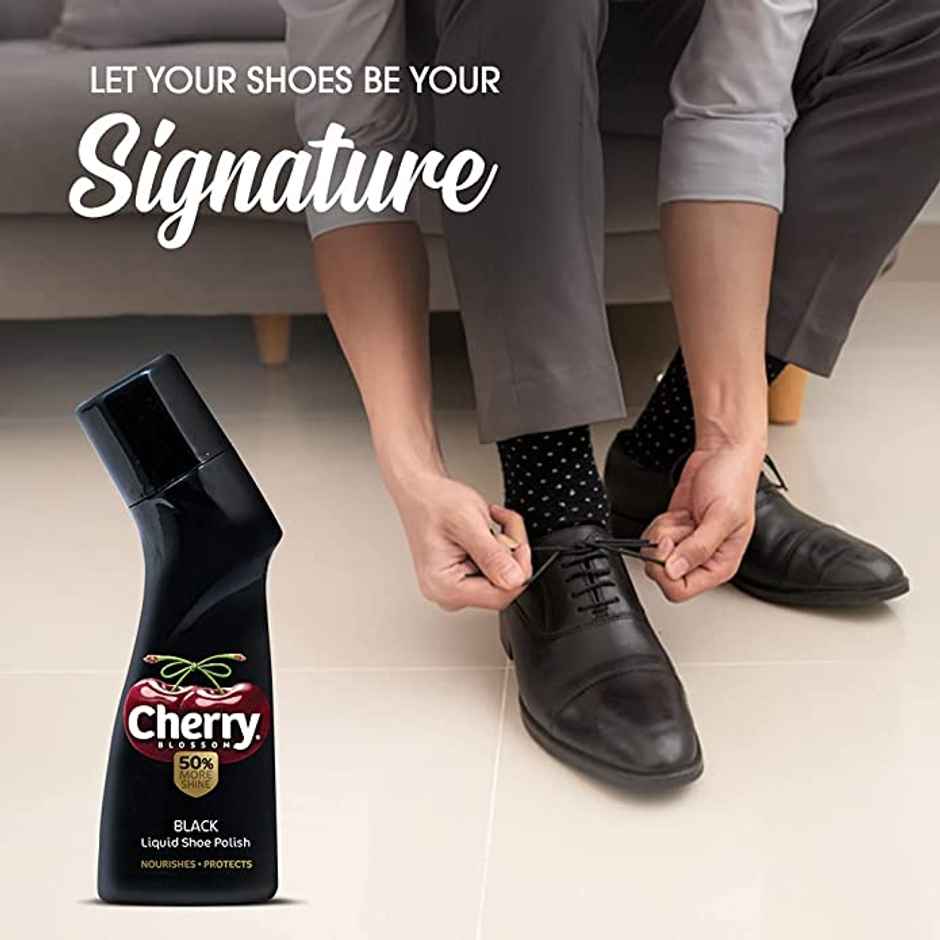 Cherry Blossom Black Shoe Polish Liquid Shoe Shiner