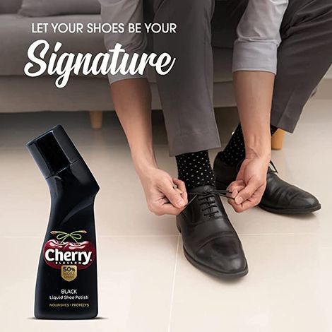 Cherry Blossom Black Shoe Polish Liquid Shoe Shiner