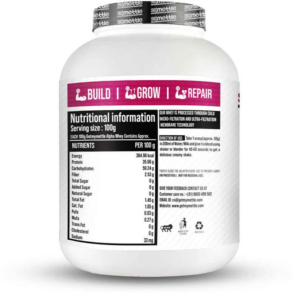 Getmymettle Alpha Whey Protein (Belgian Chocolate)
