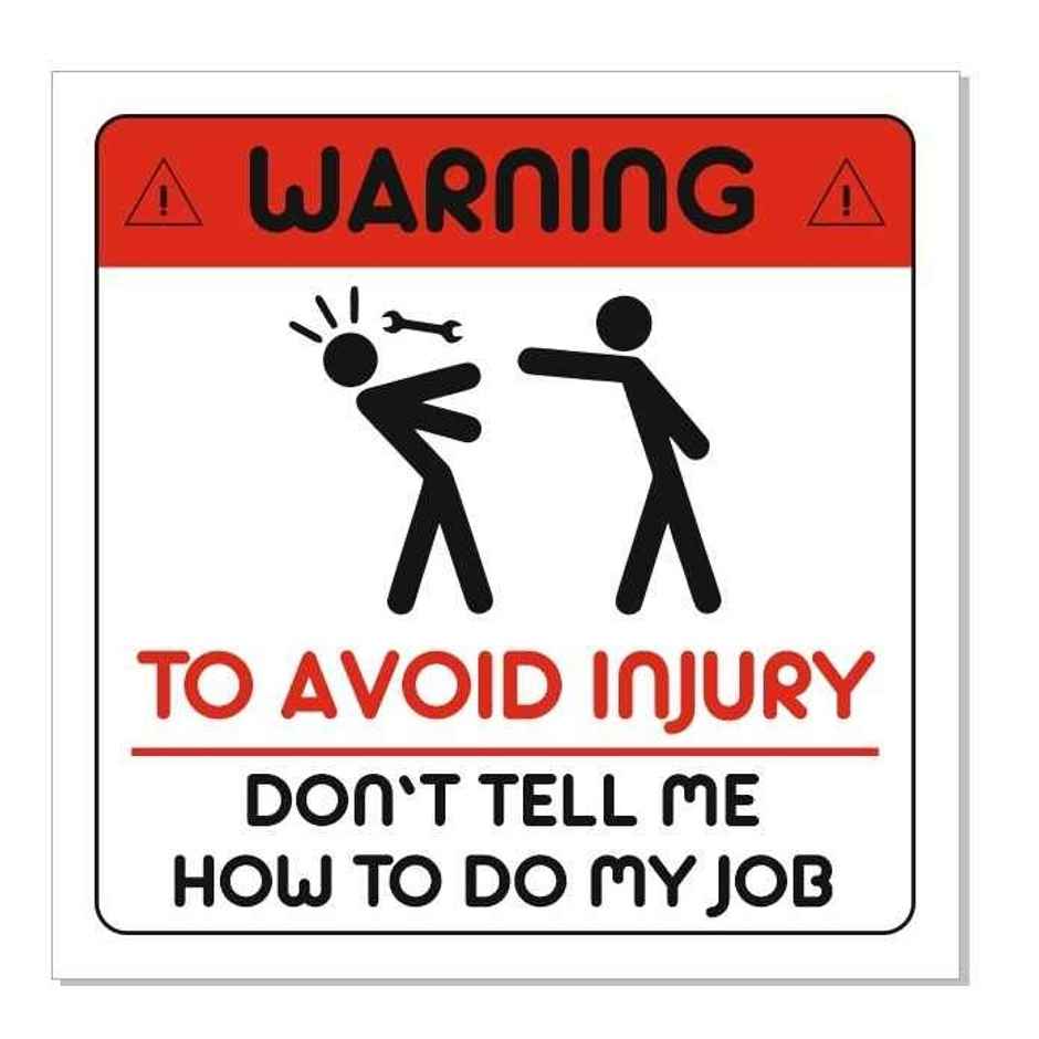 Samsidhi Auto Avoid Injury Car Sticker