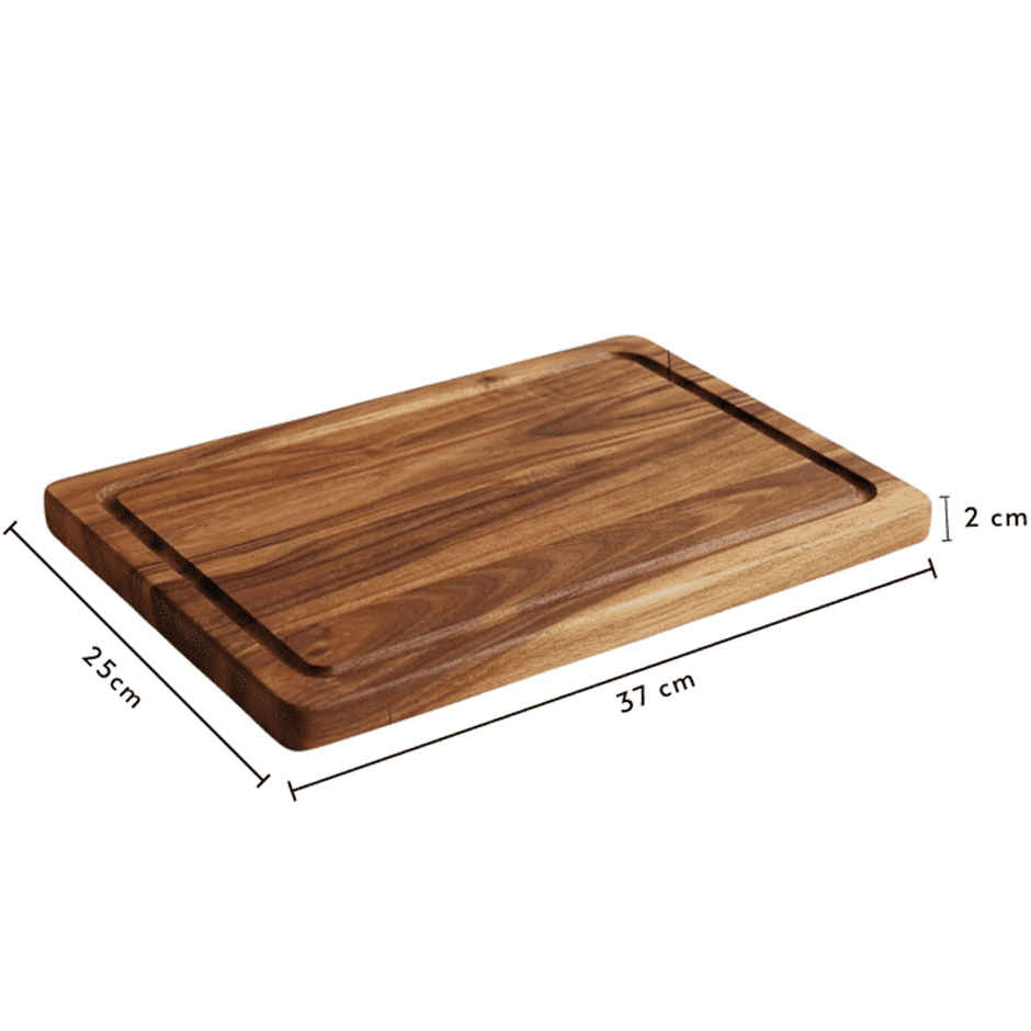 Estoria Collective Acacia Wood Chopping Board 37x25cm with Juice Groove