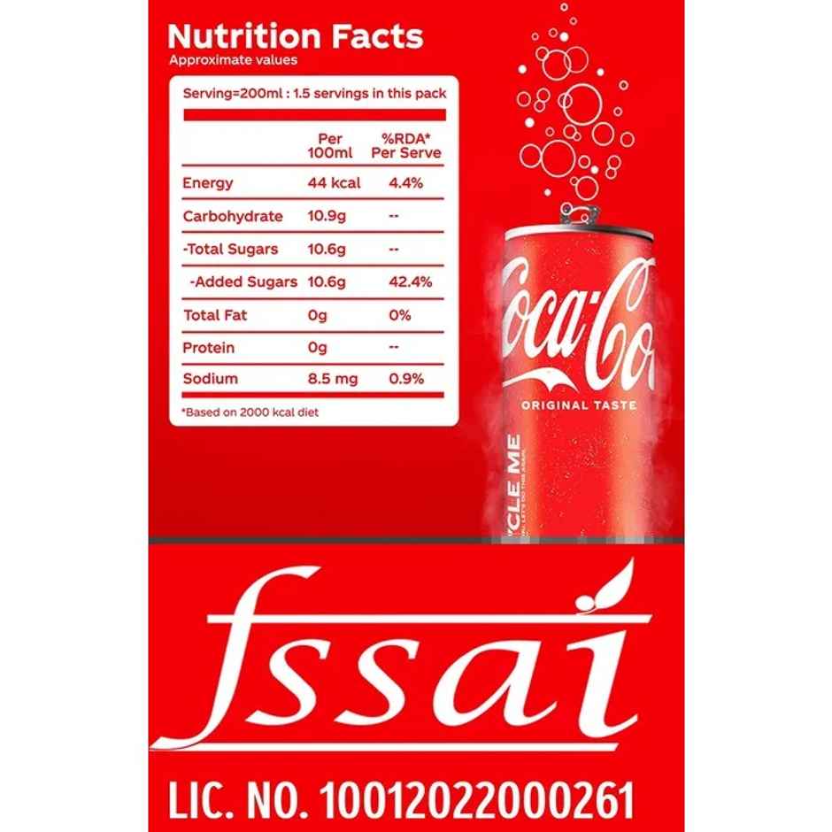 Coca-Cola Soft Drink Can | Carbonated Beverage Combo