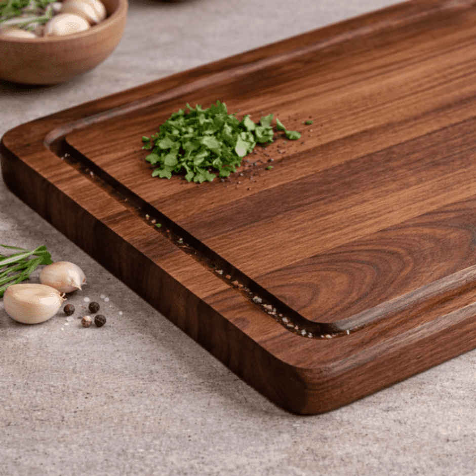 Estoria Collective Acacia Wood Chopping Board 37x25cm with Juice Groove