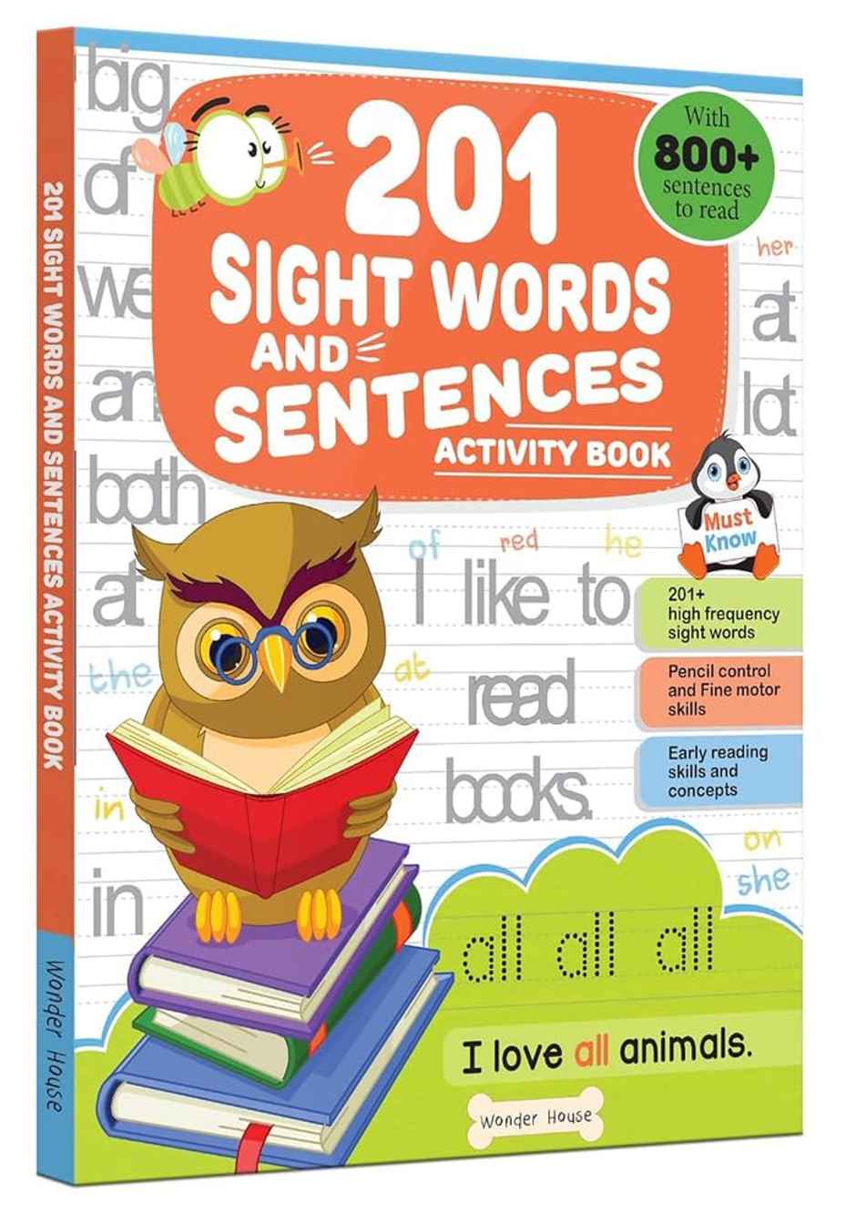 201 Sight Words and Sentence (with 800+ Sentences to Read)- Activity Book for Children