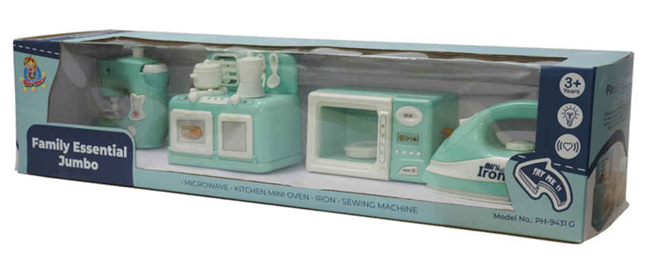 Anz Toy Green Microwave |oven |iron & Swing Machine Ph 9431