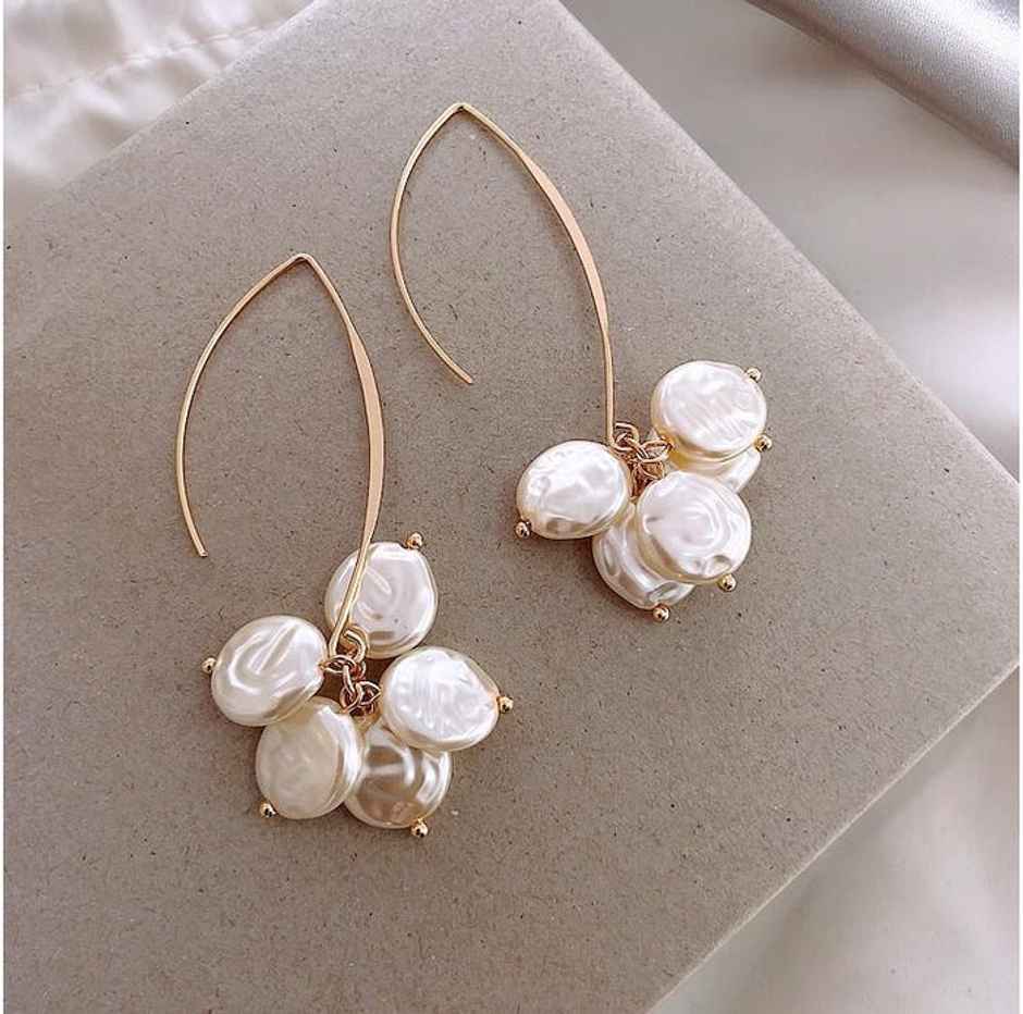 Just Lil Things Multiple White - Pearls Earrings | Jlt11104