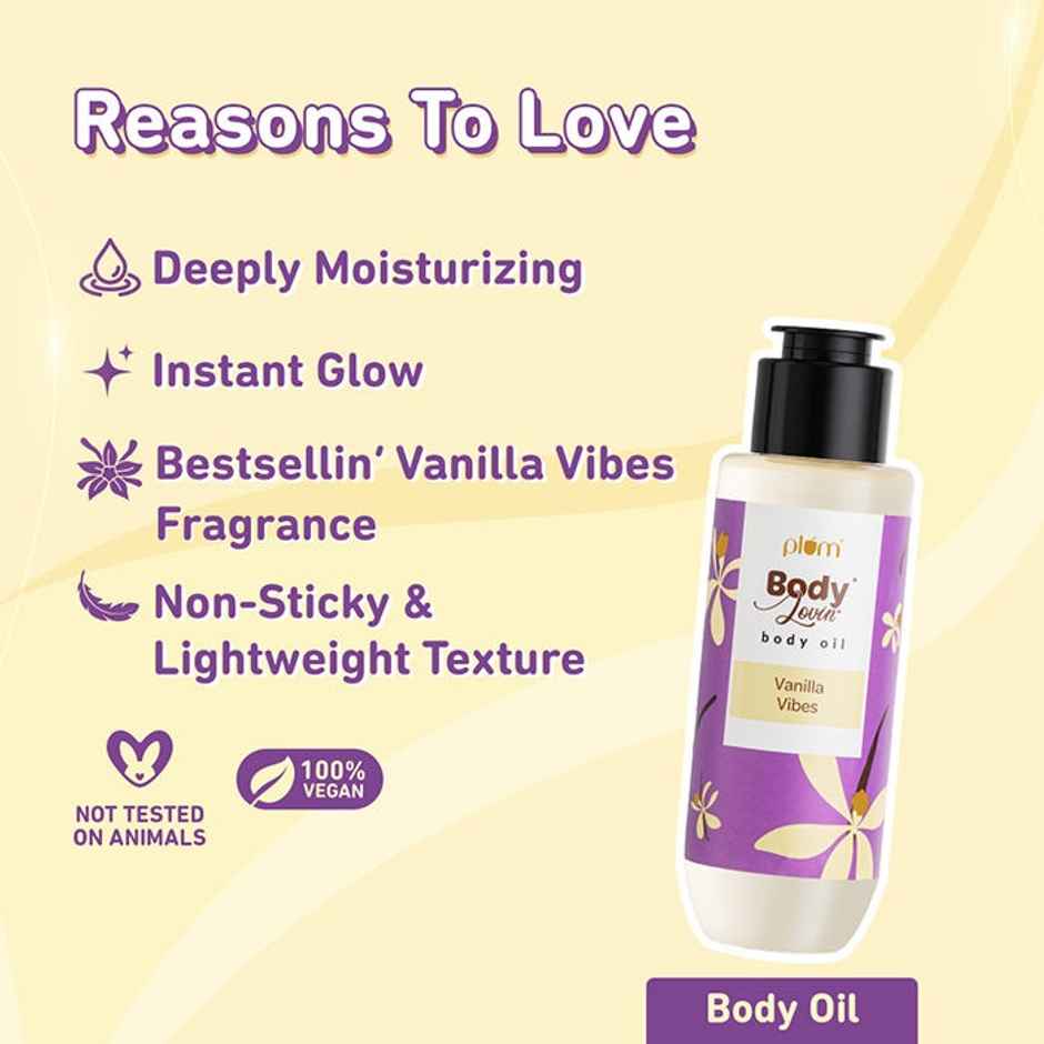 Plum Body Lovin' Vanilla Vibes Bath & Body Gift Set | Body Wash, Body Mist & Body Oil