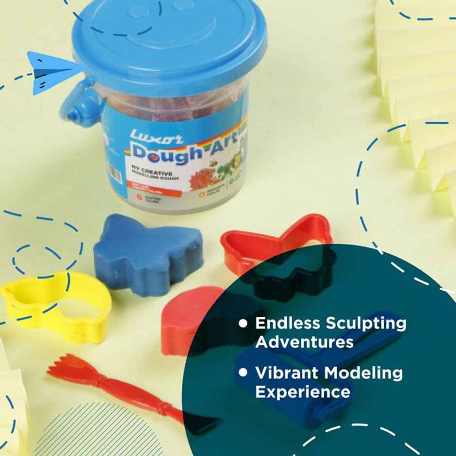 Luxor Modeling Dough 78 Grams of 6 Assorted colours