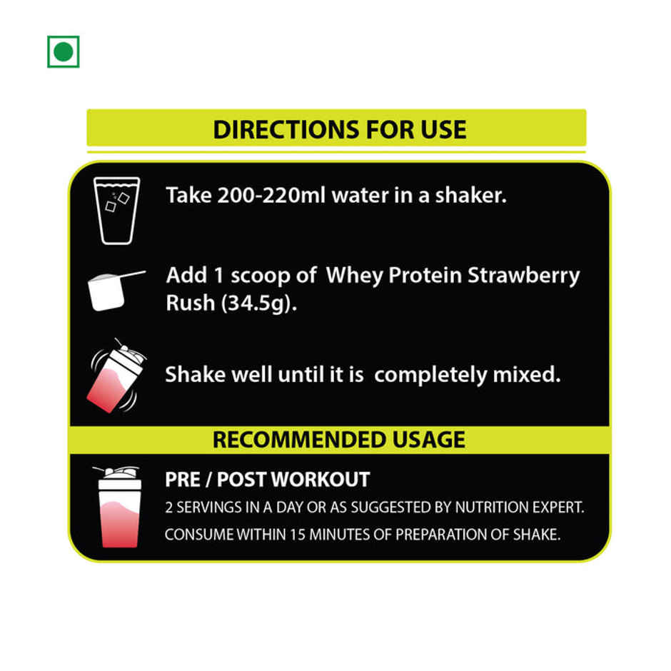 Protrition Whey Protein, Strawberry Rush