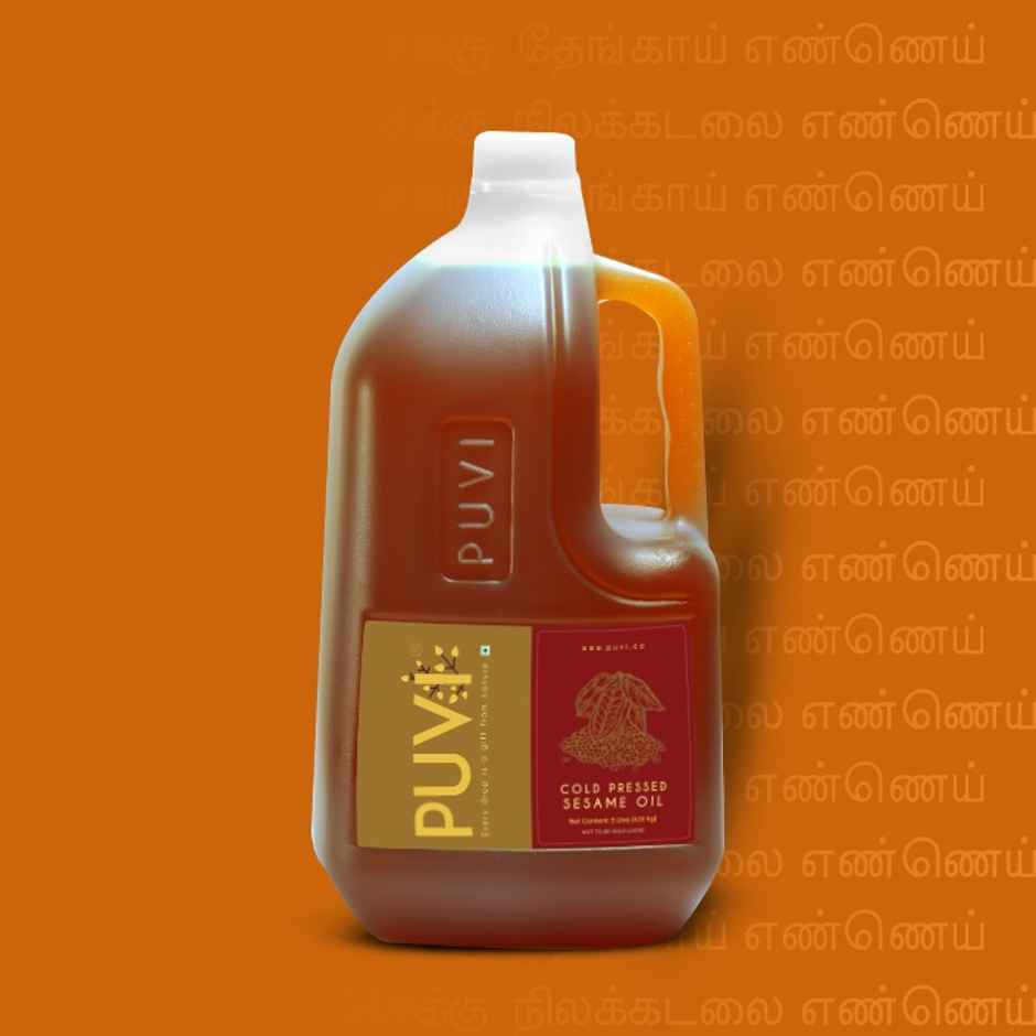 Puvi Gingelly (Sesame-Til) Cold Pressed Oil | Sesame Oil - Virgin - Chekku | Ghani