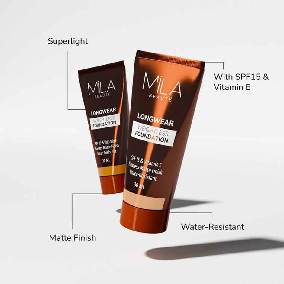 Mila Beaute Longwear Weightless Foundation Matte Finish Spf15 - 202 Pure Natural