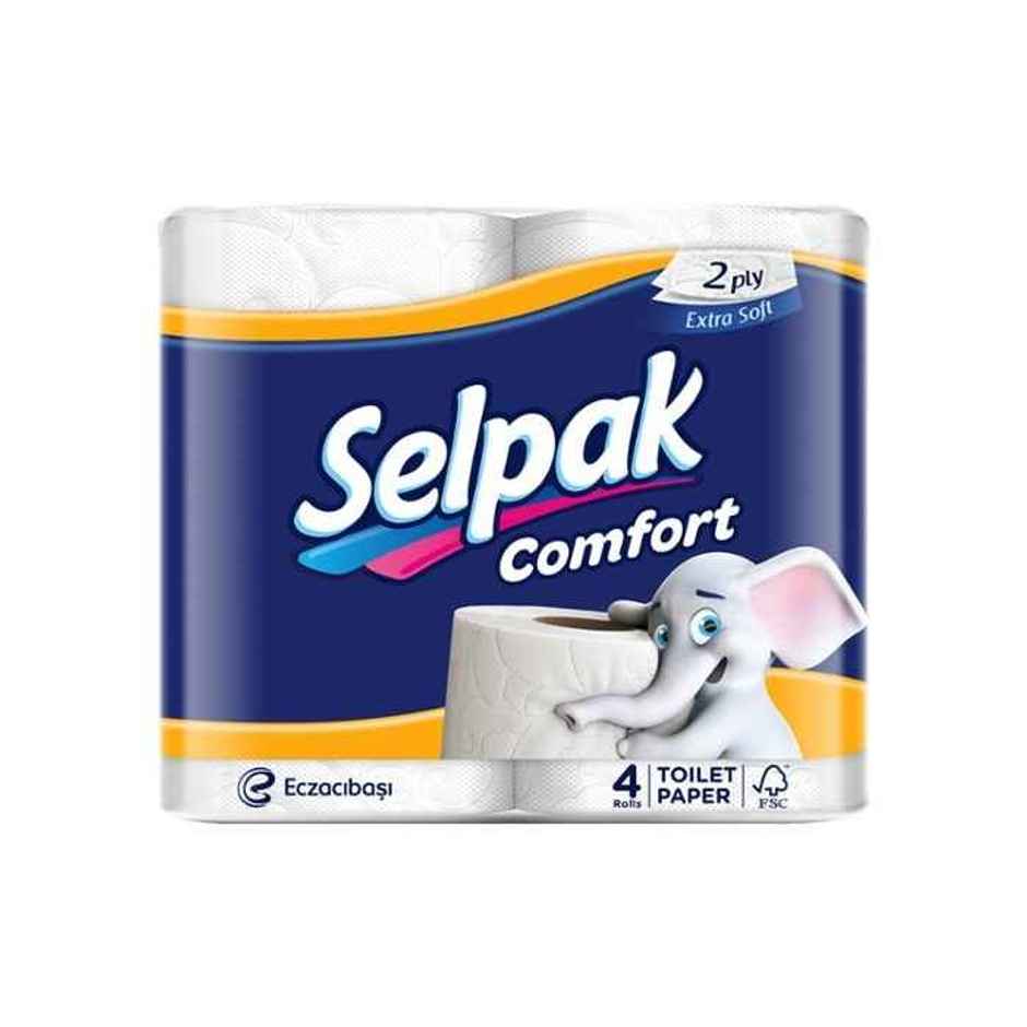 Selpak Comfort Toilet Paper 4 PIECE -160 Pulls	