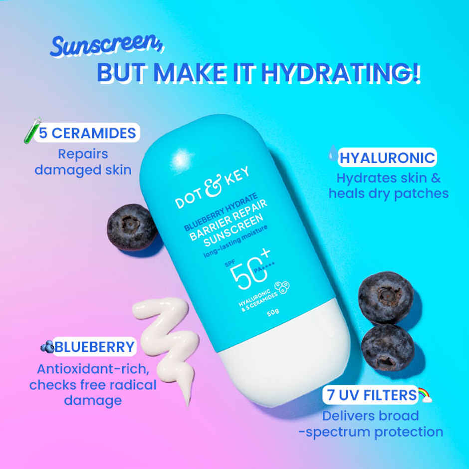 Dot & Key Blueberry Hydrate Barrier Repair Sunscreen SPF 50+, PA++++