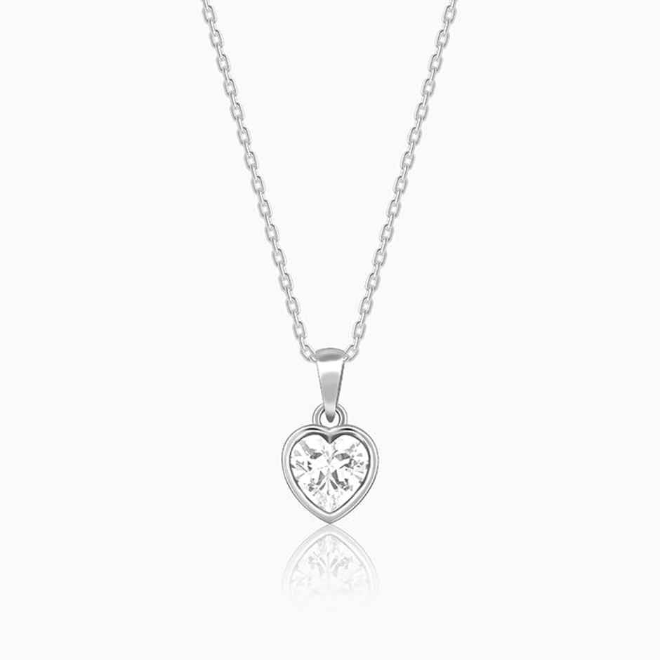 Giva Silver Coeur Pendant with Box Chain
