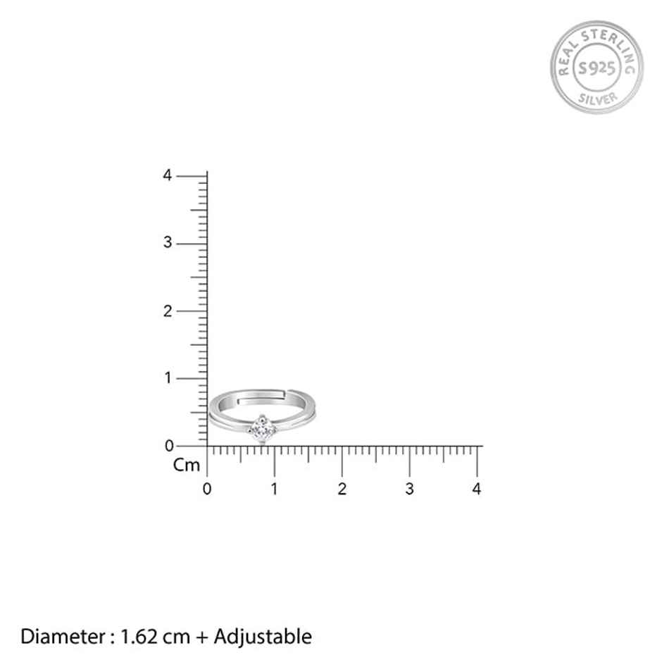 Giva Silver Zircon Love Island Ring