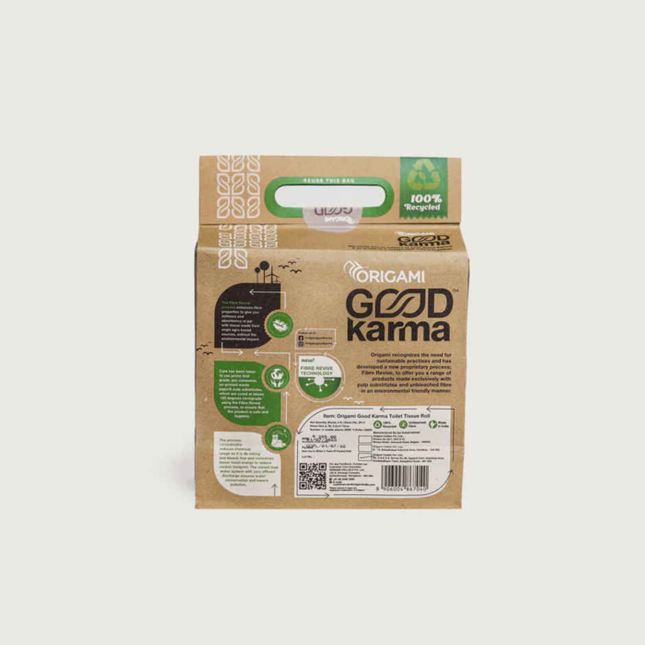 Origami Good Karma 3Ply 4 in 1 Toilet Tissue Roll | 260 Pulls Each