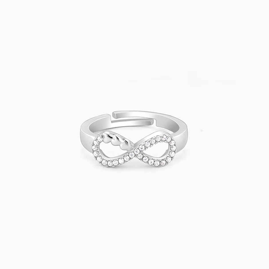Giva Silver Infinity Heart Ring | R01614