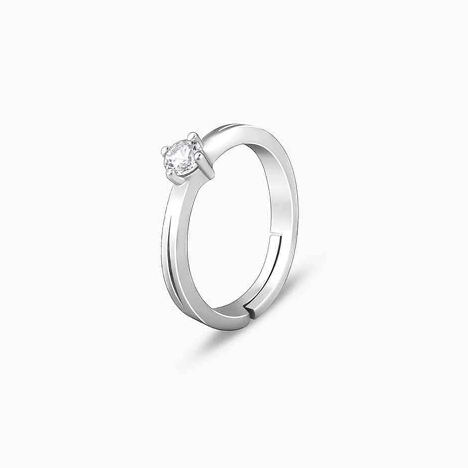 Giva Silver Zircon Love Island Ring