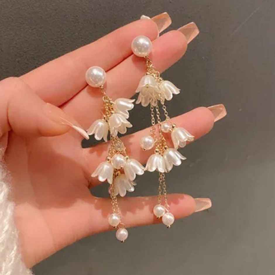 Estailo Fashion Women's Jewellery Earrings White gold One Size | E0001324