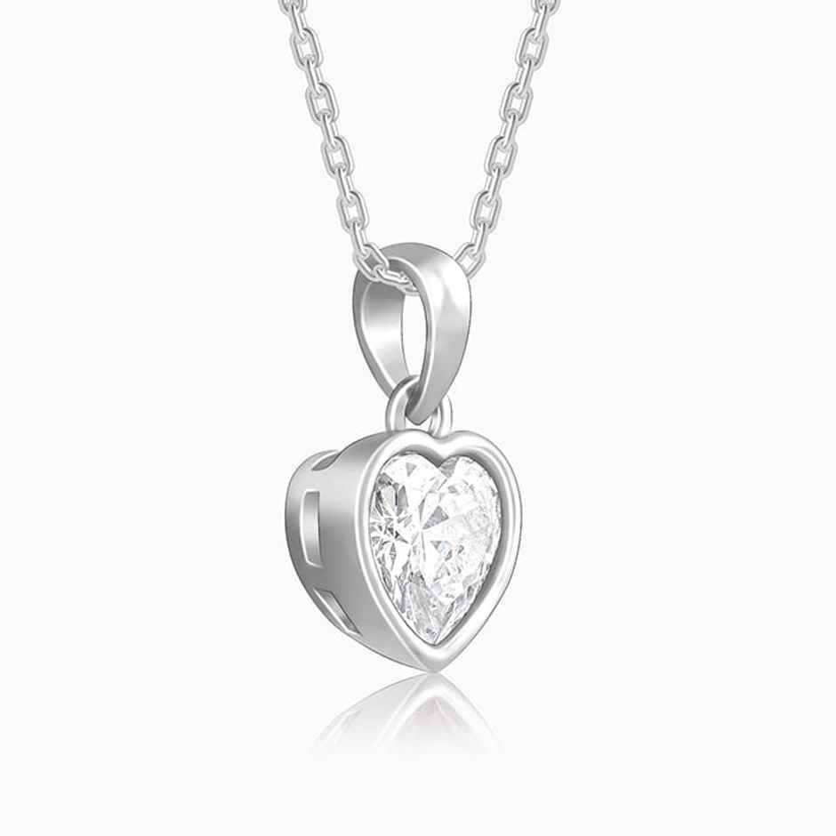Giva Silver Coeur Pendant with Box Chain