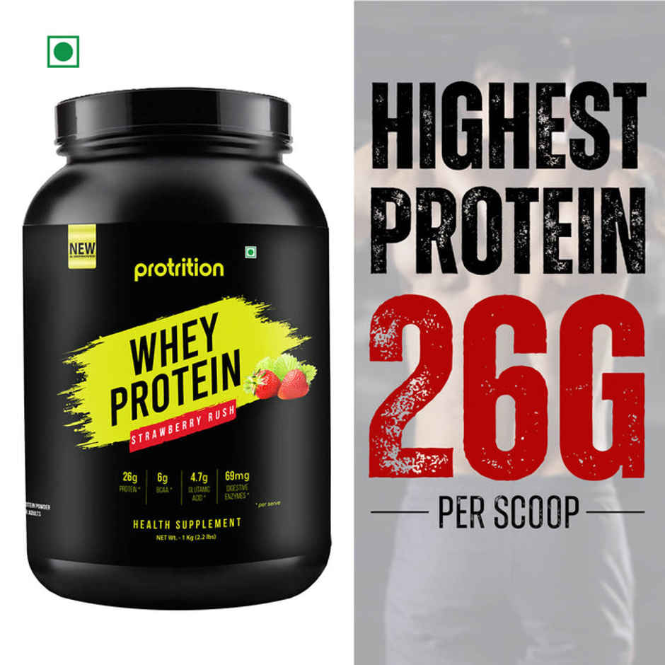 Protrition Whey Protein, Strawberry Rush