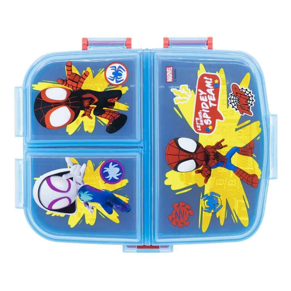 Striders Multi Compartment Rectangular Sandwich Box Spidey And Friends | XL