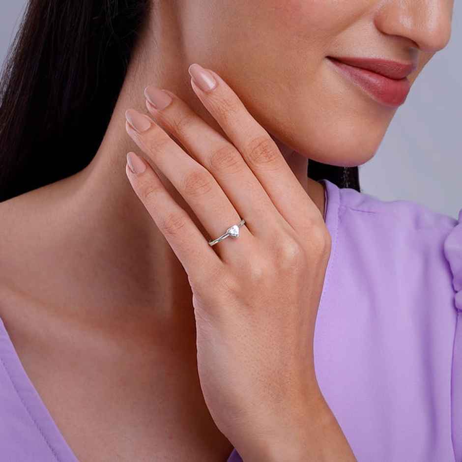 Giva Silver Passionate Love Ring