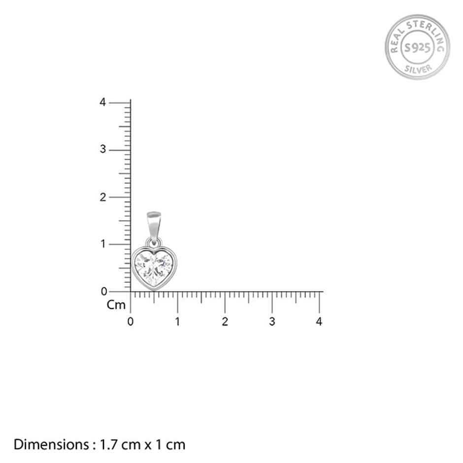 Giva Silver Coeur Pendant with Box Chain