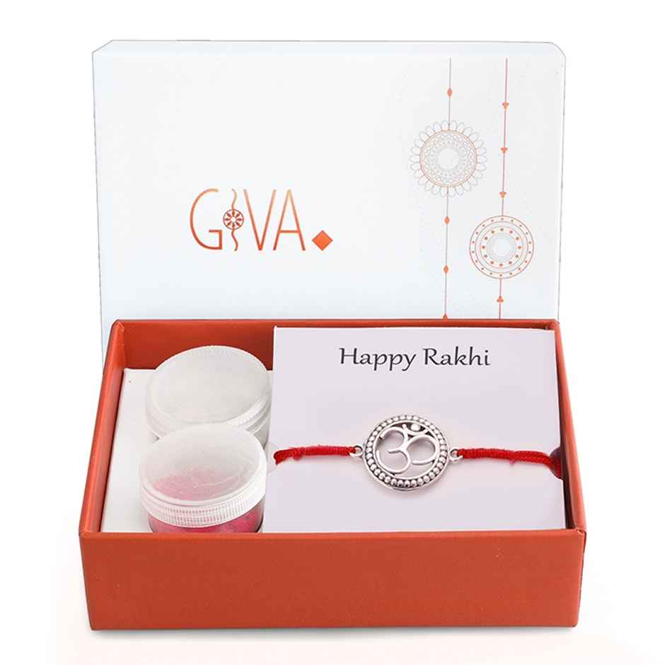 GIVA Om Rakhi Beaded Rakhi - Elegant and Spiritual