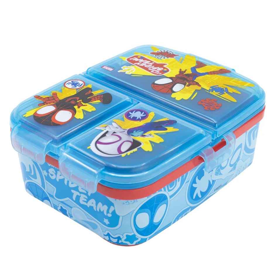 Striders Multi Compartment Rectangular Sandwich Box Spidey And Friends | XL