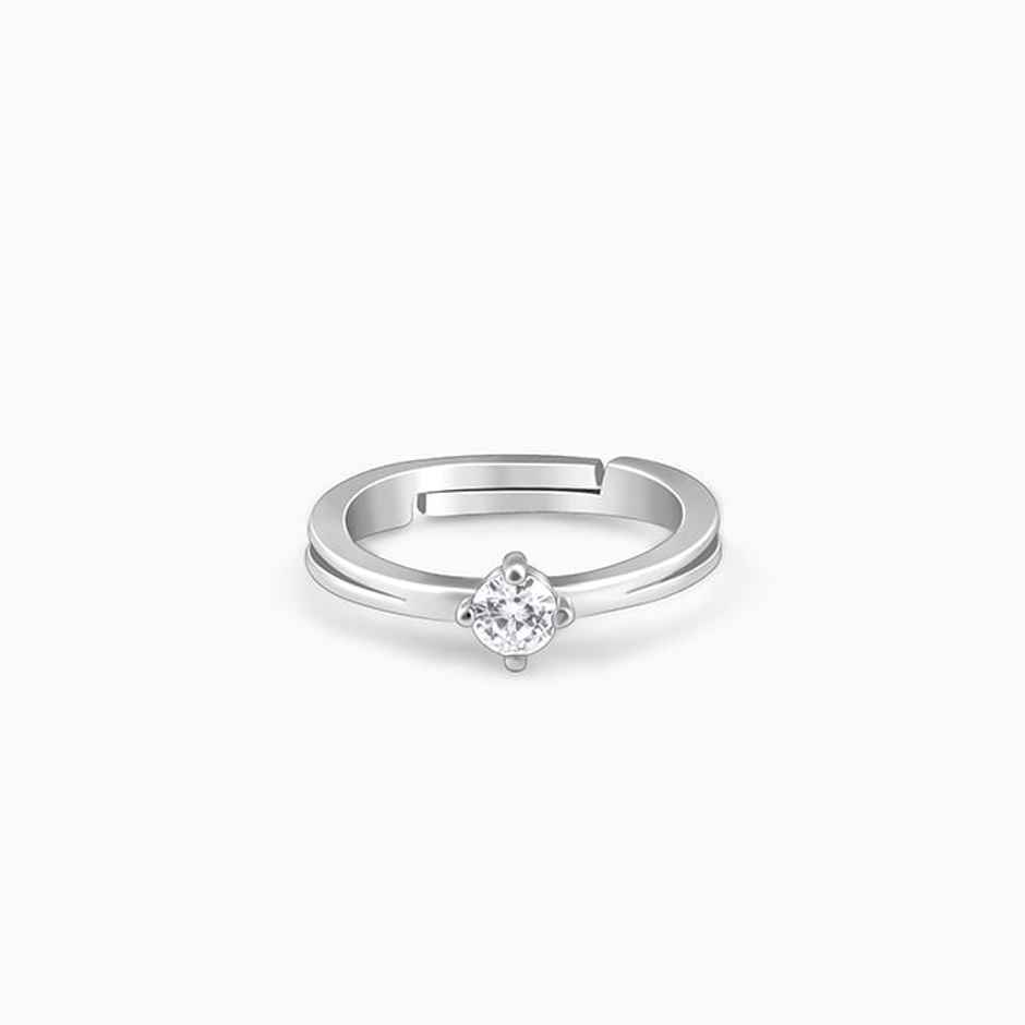 Giva Silver Zircon Love Island Ring