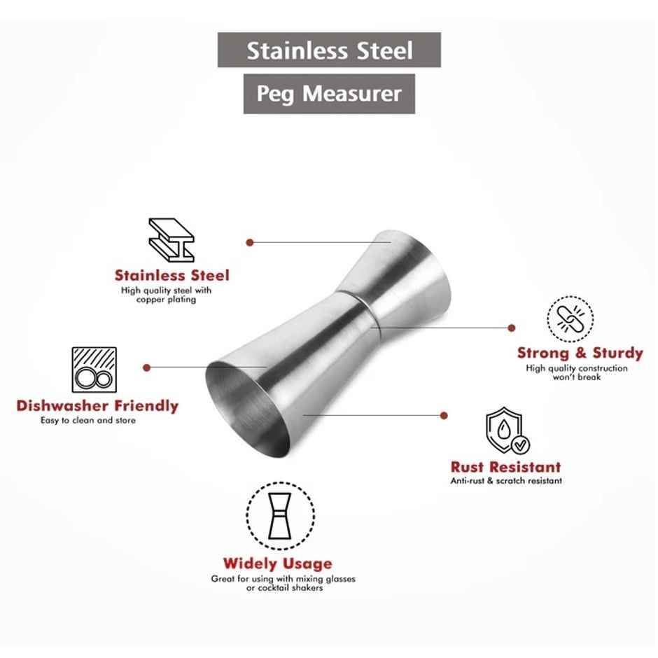 Peg Measure | Stainless Steel | 30/60 ml | Happyware