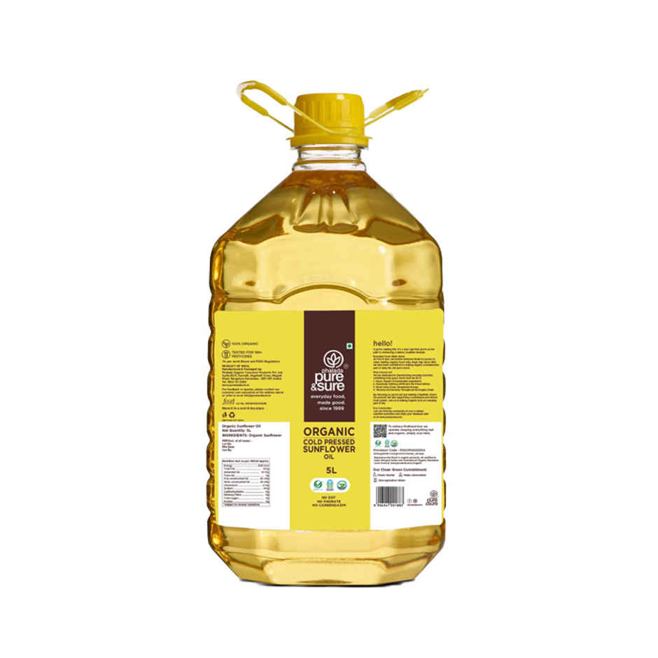 Phalada Pure & Sure Organic Sunflower Oil Cold Pressed Oil
