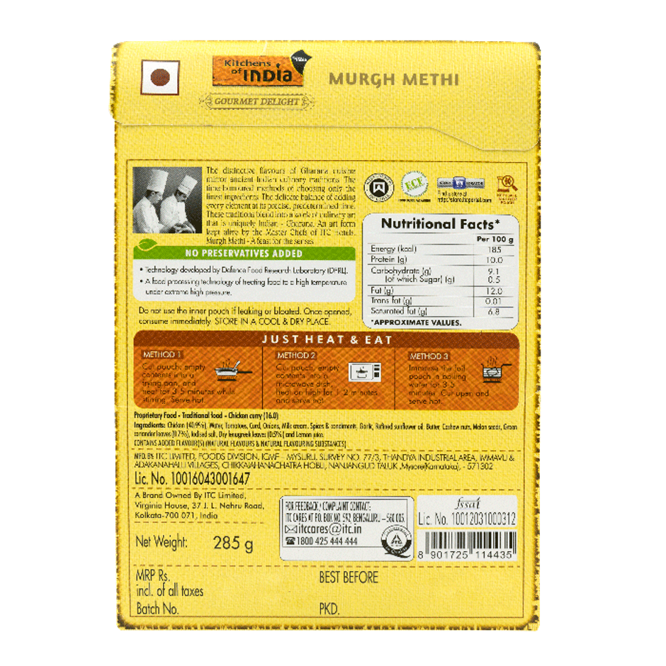 Kitchens Of India Murgh Methi