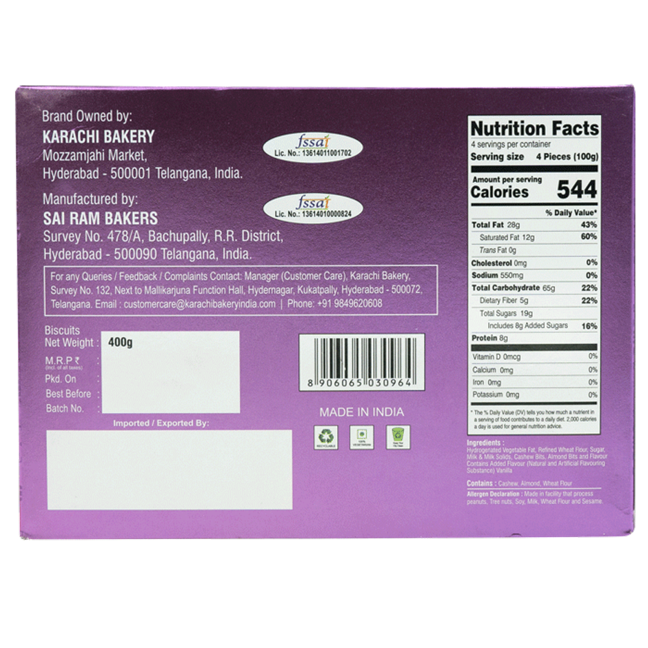 Karachi Bakery Kaju Badam Biscuit