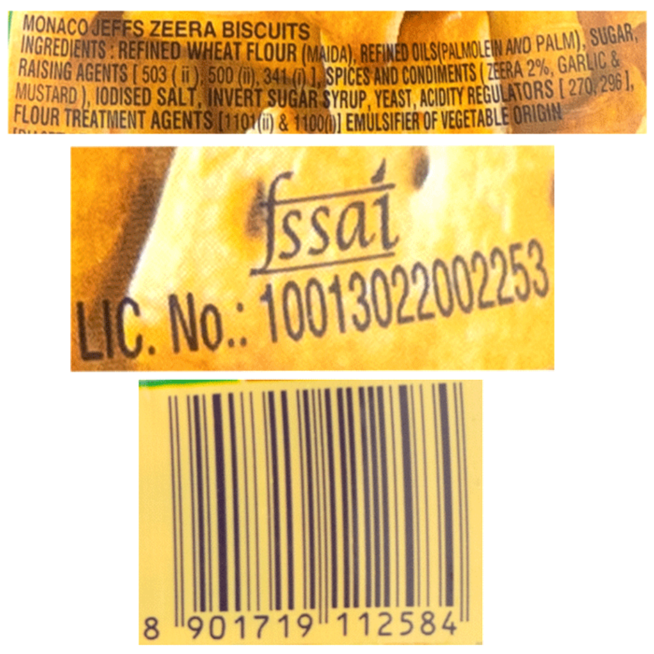 Parle Monaco Jeffs Zeera Biscuit