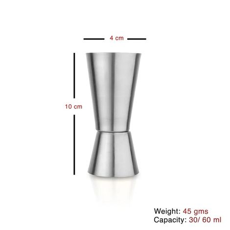 Happyware Peg Measure 30/60 ml - Stainless Steel