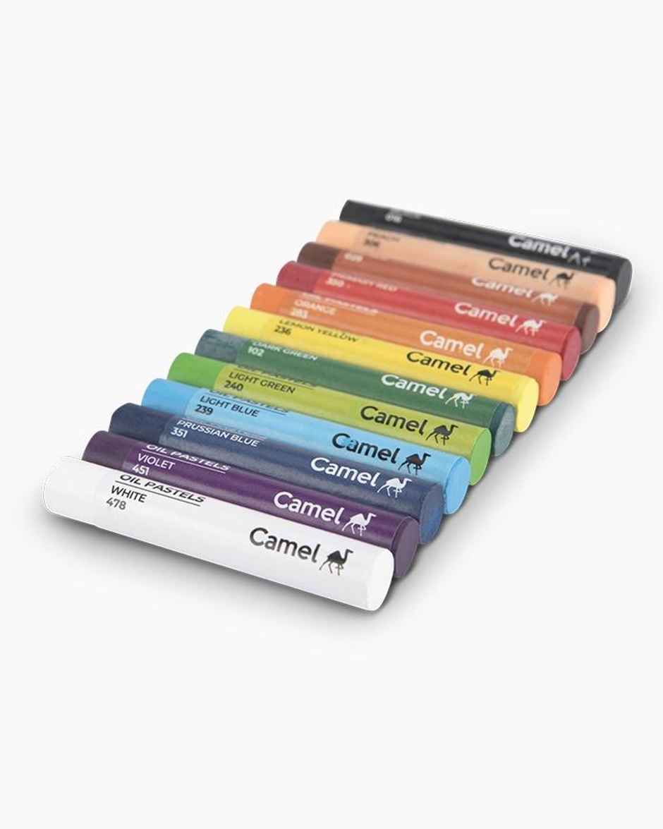 Camel Student Oil Pastels Assorted Plastic Pack Of 12 Shades