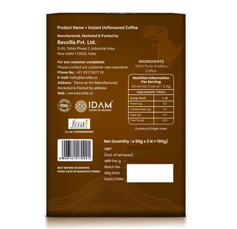 Bevzilla Premium Classic Strong Coffee powder Sachets