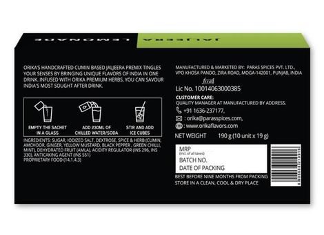 Orika Jaljeera Lemonade Mix 10 Sachets