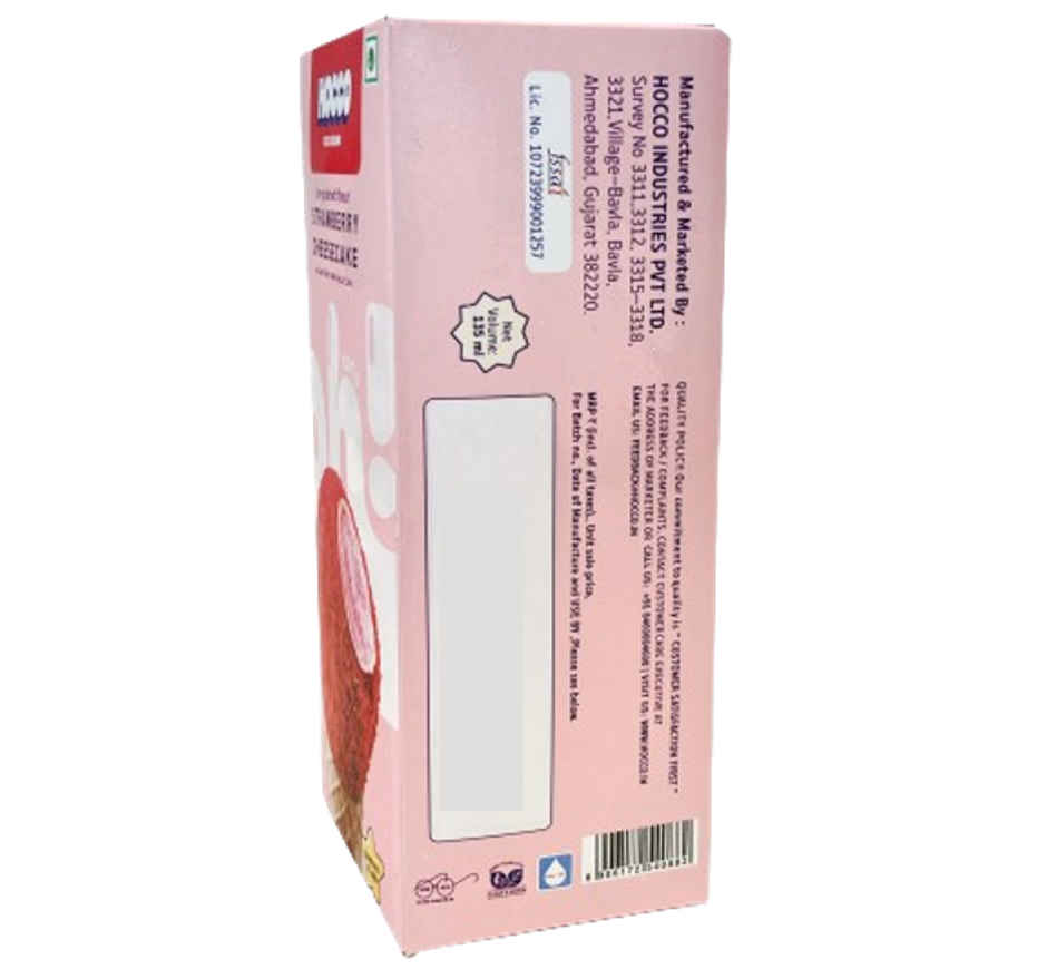 Hocco Strawberry Cheese Cake Ice Cream Cone Combo