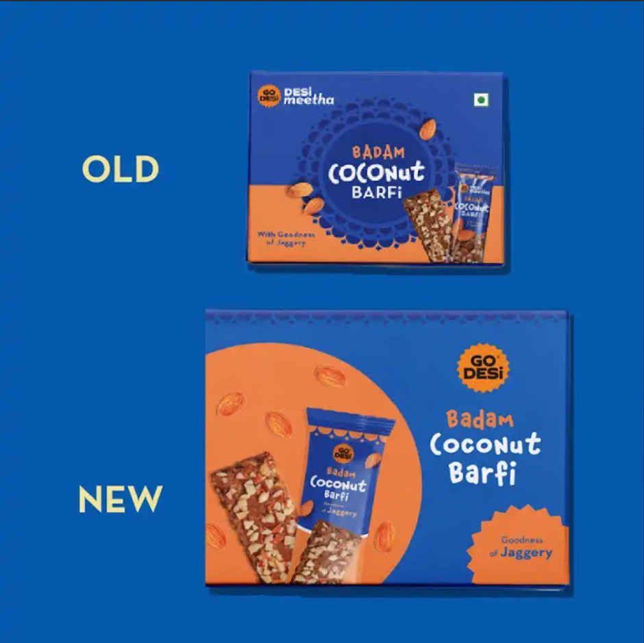 Badam Coconut Barfi, 6 Pcs | Burfi | Sweets | By GO DESi