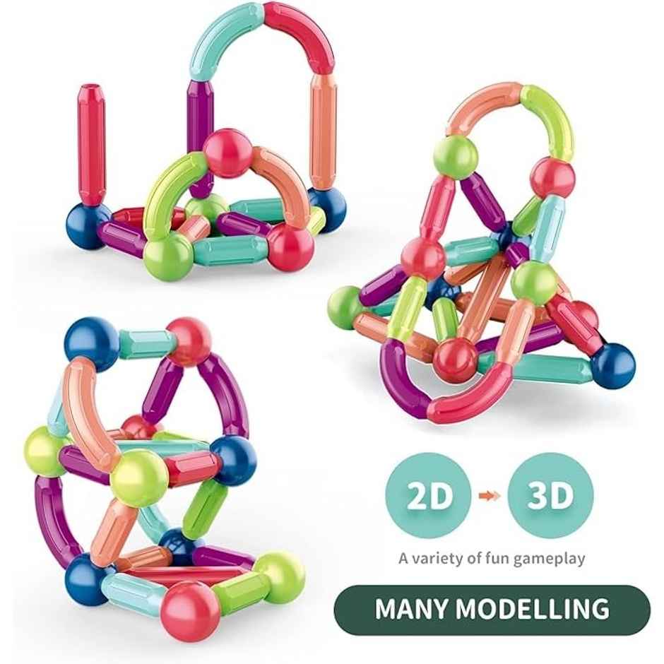 Fablue Magnetic Sticks Building Blocks Educational Toy For Kids | Puzzle Game | 25 Pieces