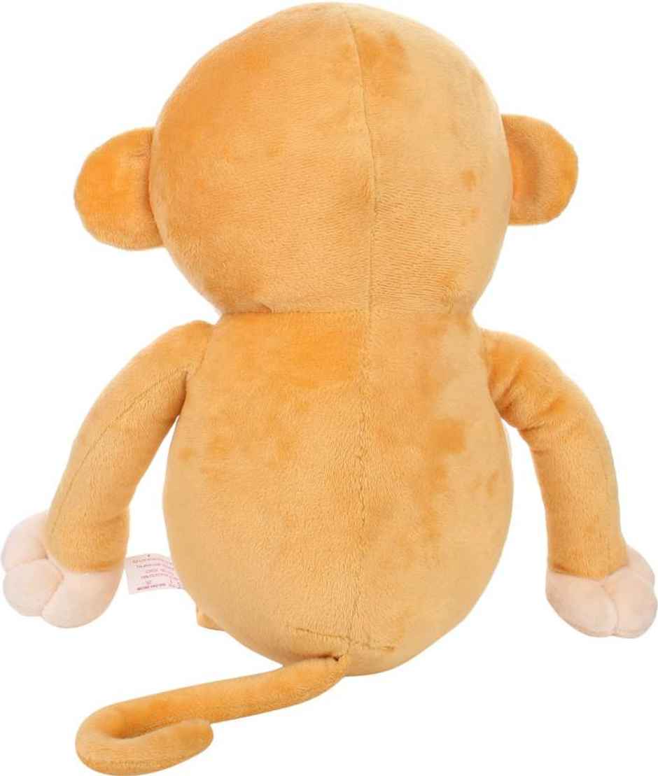 Dearjoy Plush Monkey Shaped Soft Toy Cum Pillow Brown - 30Cm