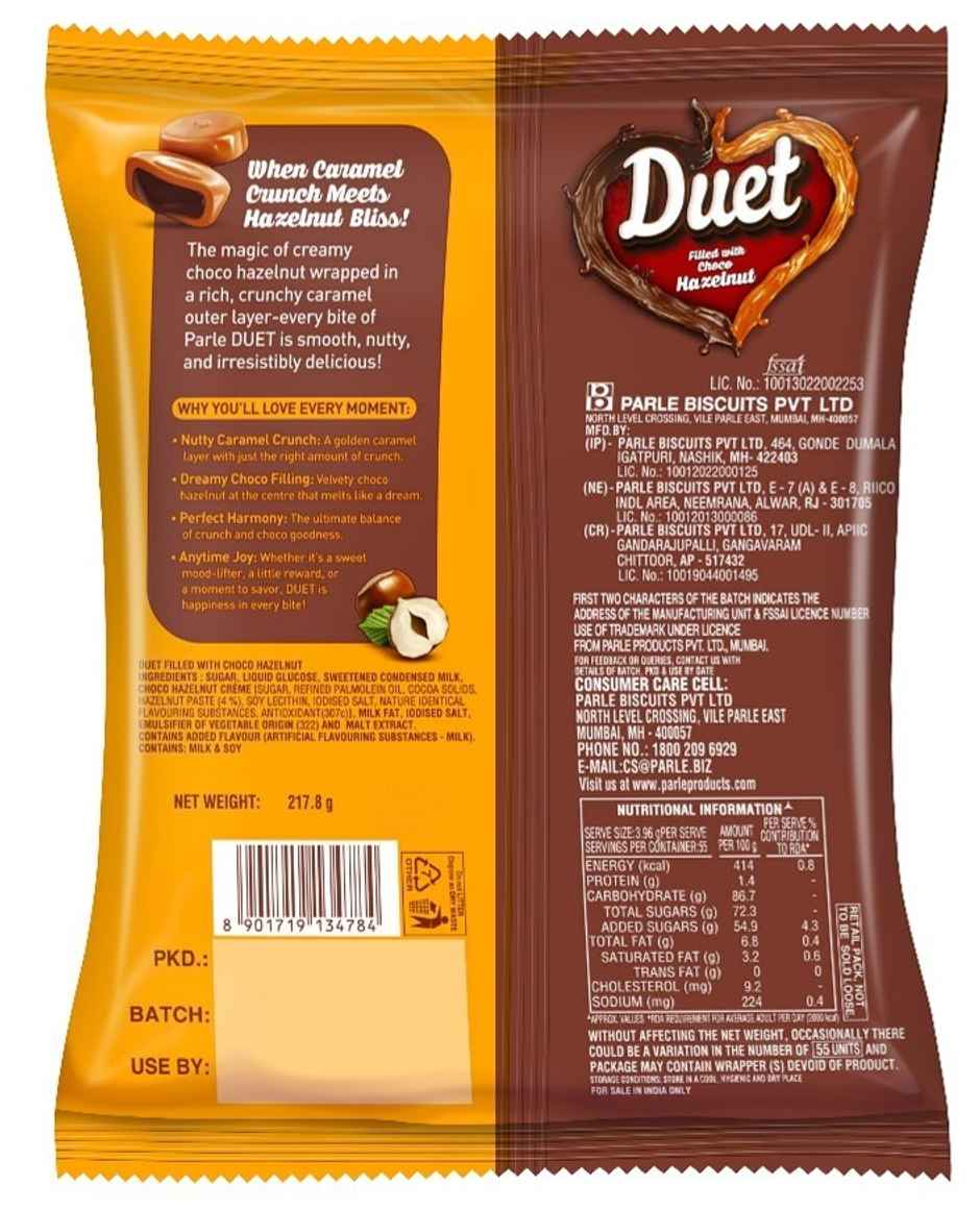 Parle Duet Filled with Choco Hazelnut