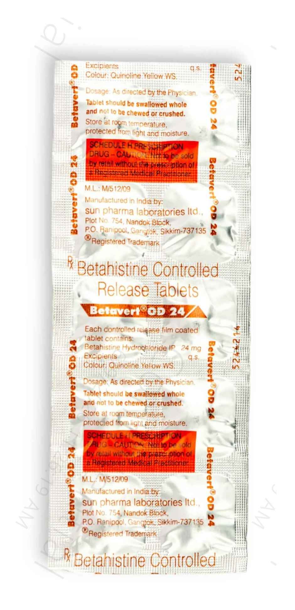 Betavert OD 24 Tablet CR