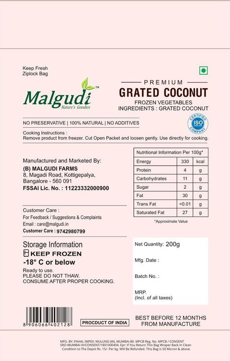 Malgudi Premium Grated Coconut