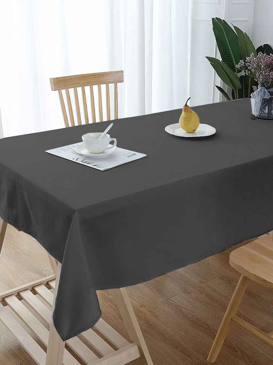 Lushomes Dining Table Cover - Grey | Classic Plain | 60 x 70 inch | 6 Seater