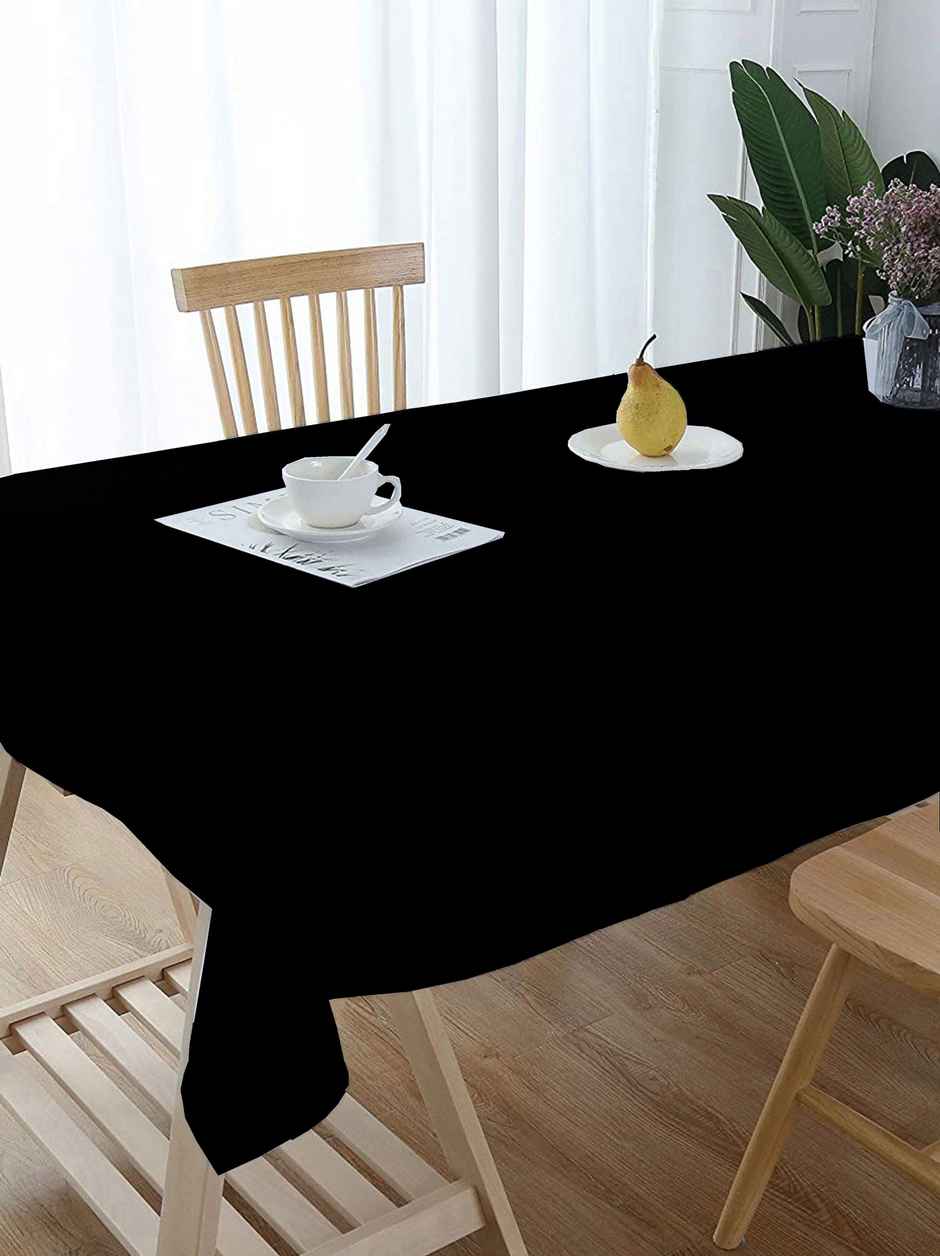 Lushomes Center Table Cover - Black | Classic Plain | 36 x 60 inch